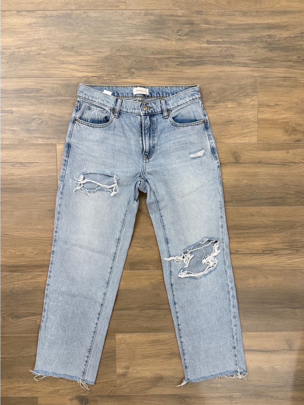 PacSun Light Blue Ripped Boyfriend Jeans